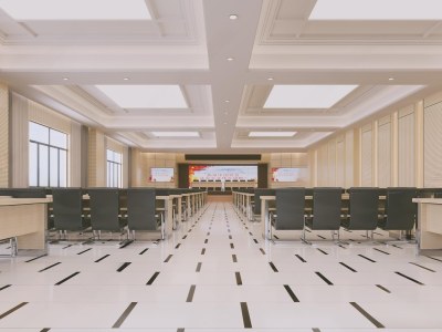 现代报告厅3D模型下载